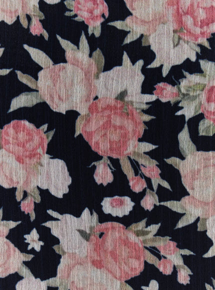 Chiffon Floral Tie Strap Mini Dress CA509