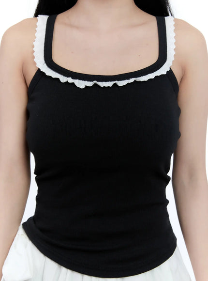 Basic Lace Cropped Tank CL530