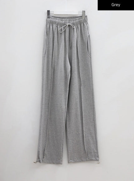 Pin-tuck Wide Leg Sweat Pants CU7