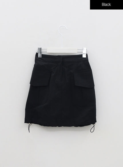 Drawstring Cargo Mini Skirt OM317