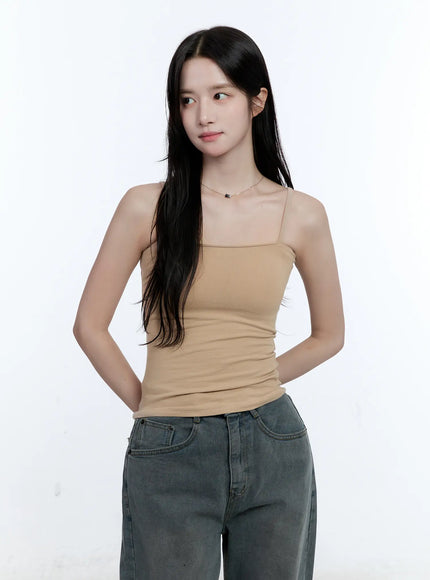 basic-cotton-blend-stretch-cami-cg512 / Beige
