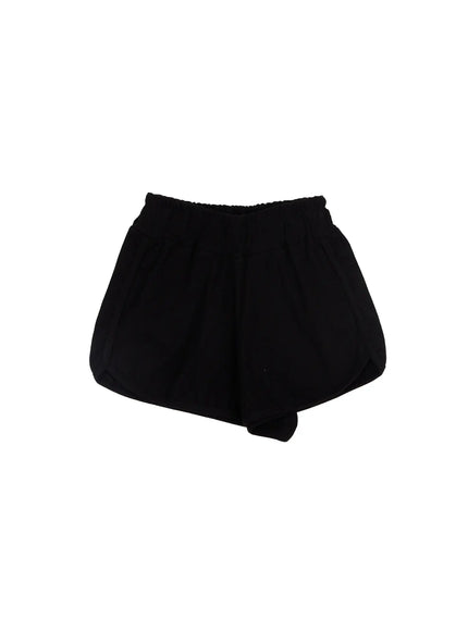 casual-pull-on-shorts-cf509 / Black