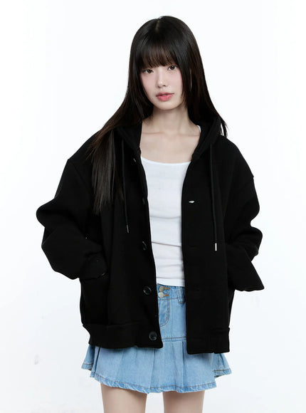 Oversized Buttoned Hoodie CG511