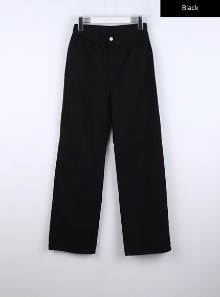 wide-fit-cotton-pants-co327 / Black