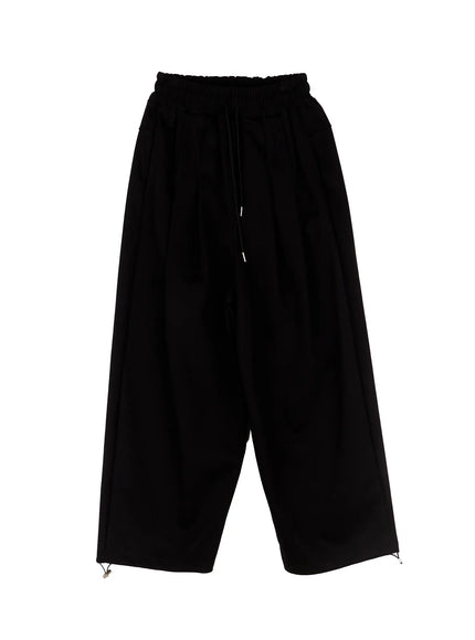 relaxed-fit-pintuck-sweatpants-co521 / Black