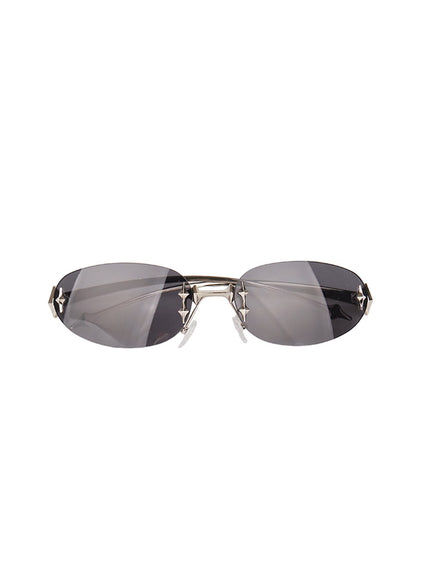 oval-frame-sunglasses-ca518 / Black