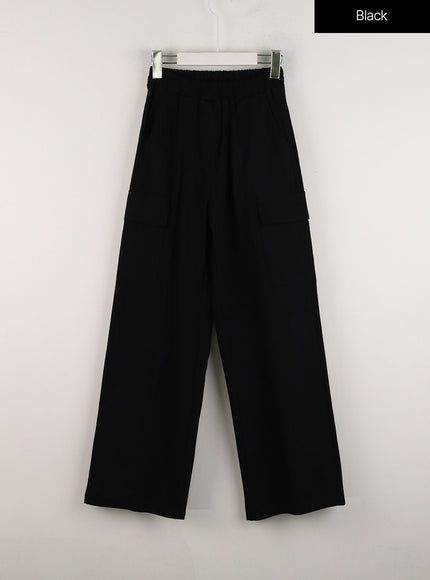 cargo-straight-leg-pants-od311 / Black