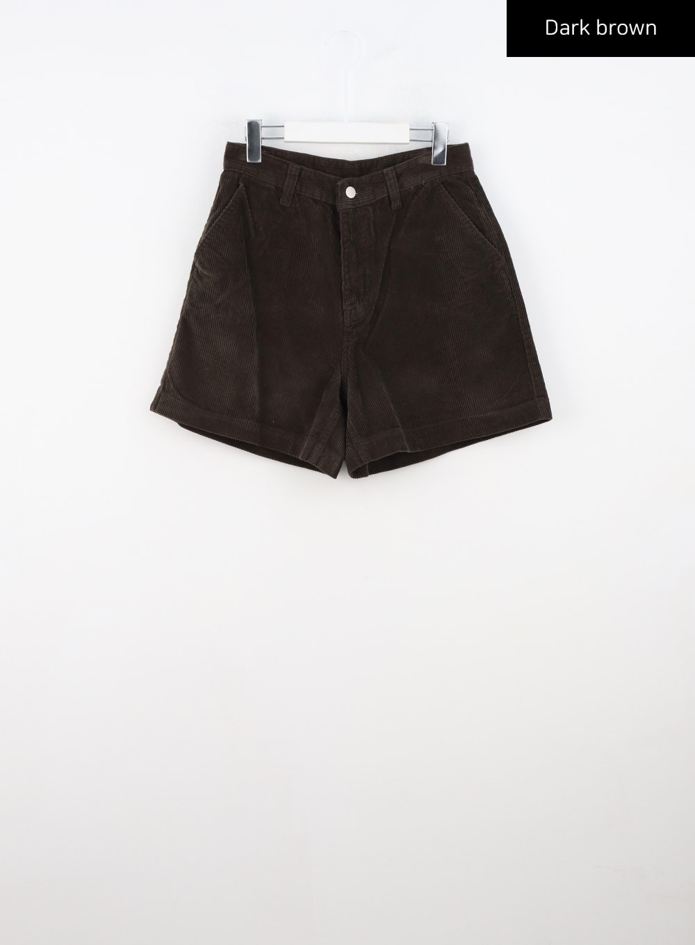 midi-corduroy-oversized-shorts-cn303 / Dark brown