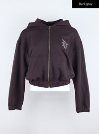 CC Monogram Zip Hoodie CO324 - Dark Brown M/L