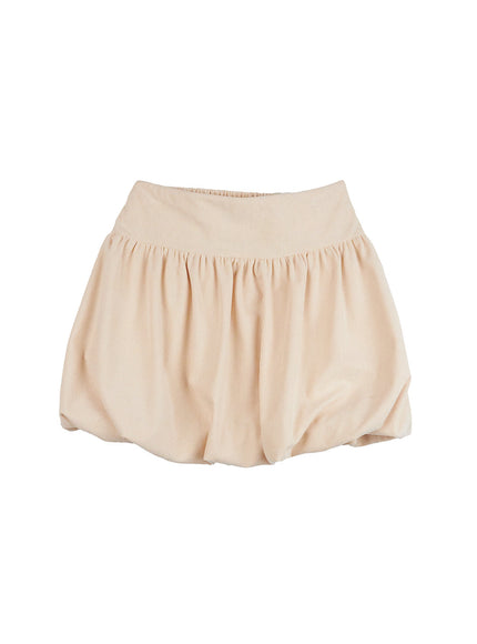 corduroy-solid-mini-skirt-cn412 / Light beige