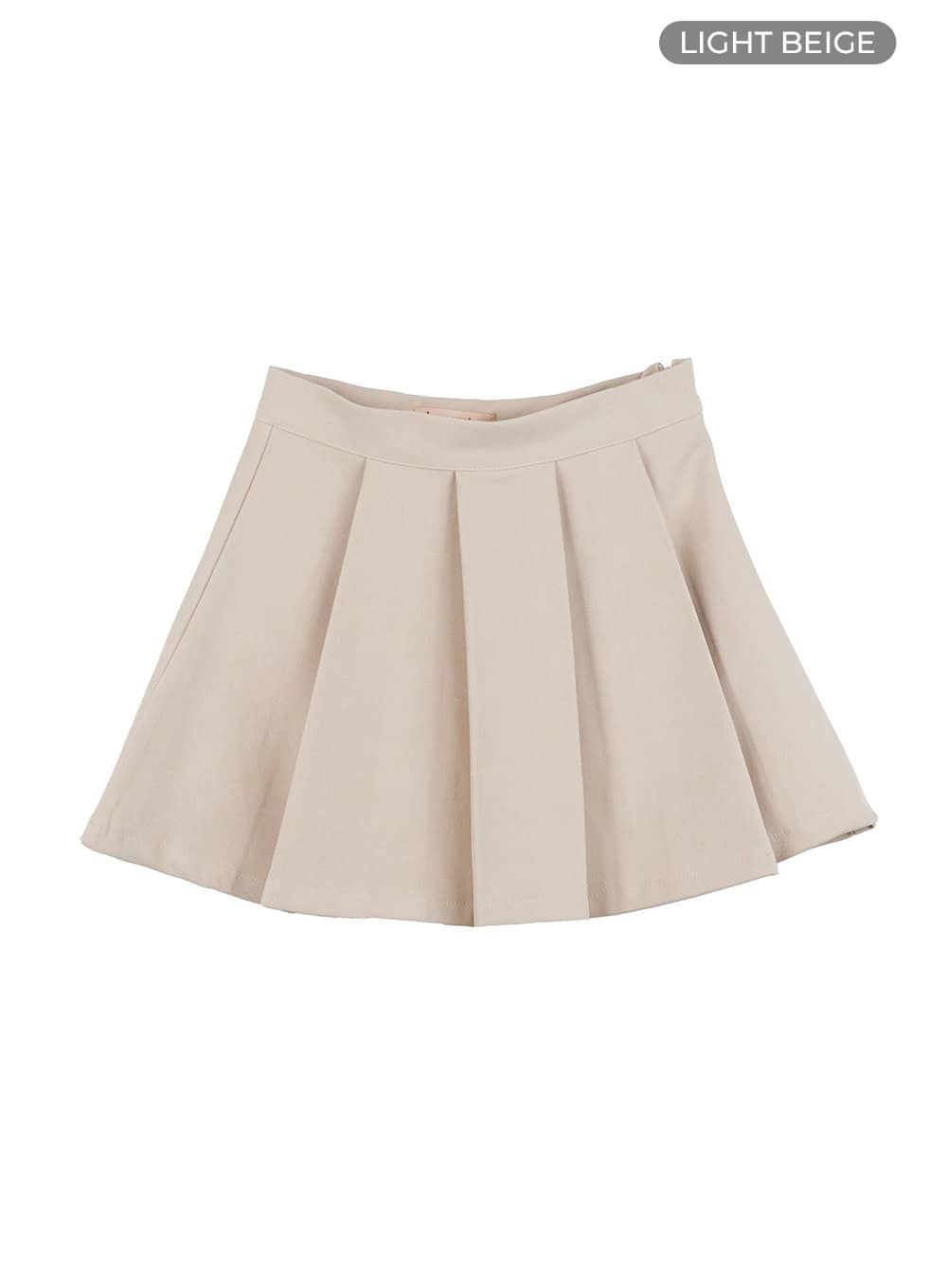 pleated-solace-mini-skirt-oo407 / Light beige