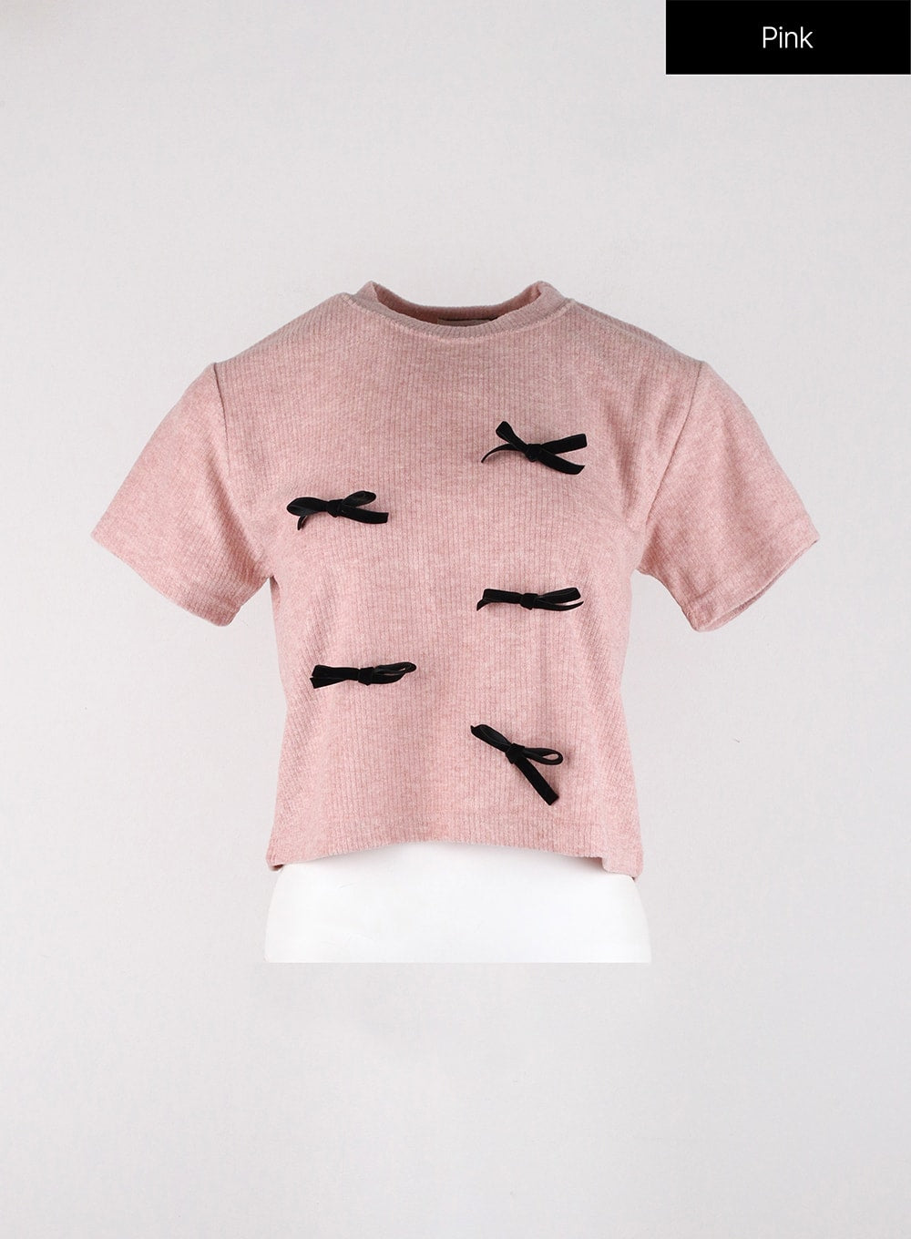 texture-bowknot-t-shirt-od326 / Pink