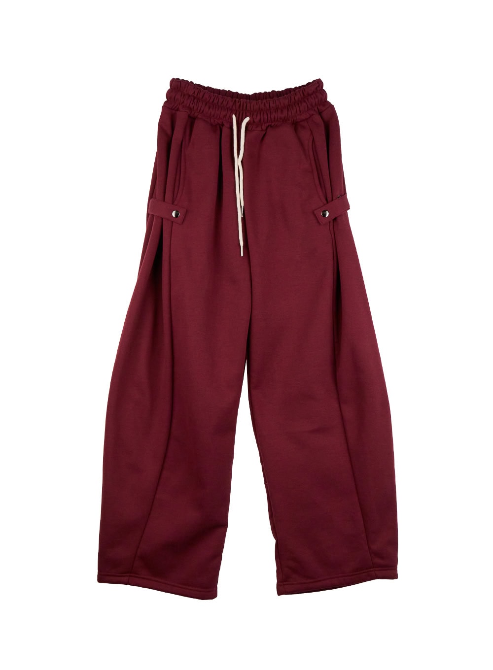 chic-button-detail-sweatpants-od412 / Red