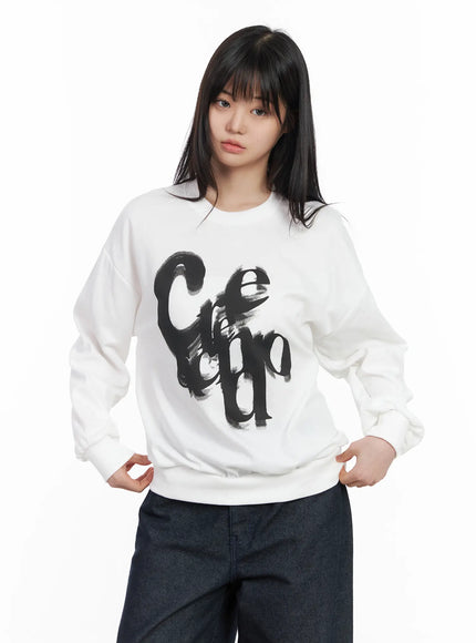 oversized-graphic-sweatshirt-cm513 / White