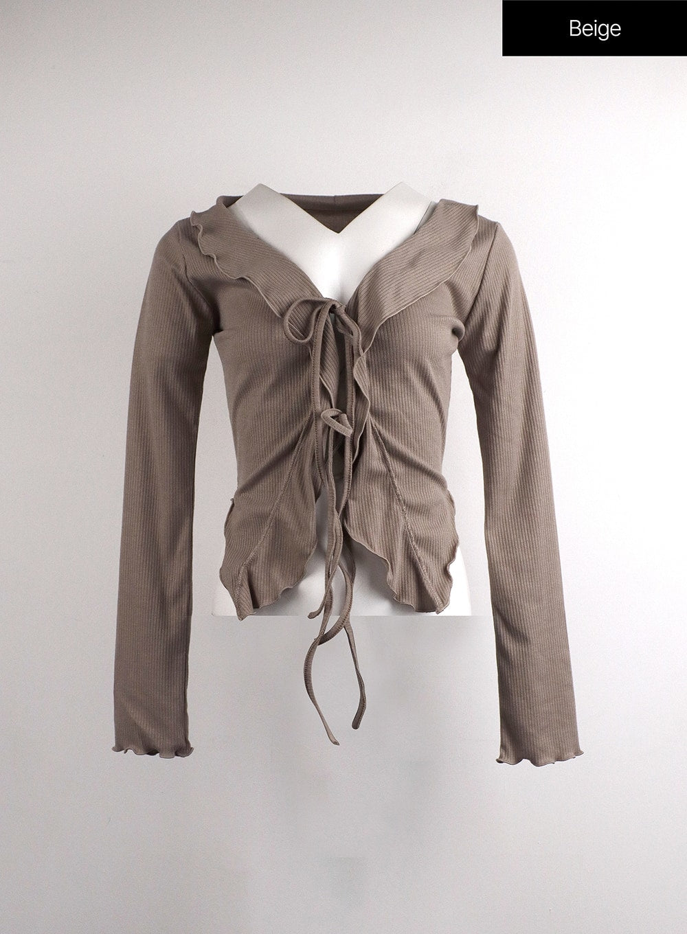 knotted-long-cardigan-cj411 / Beige