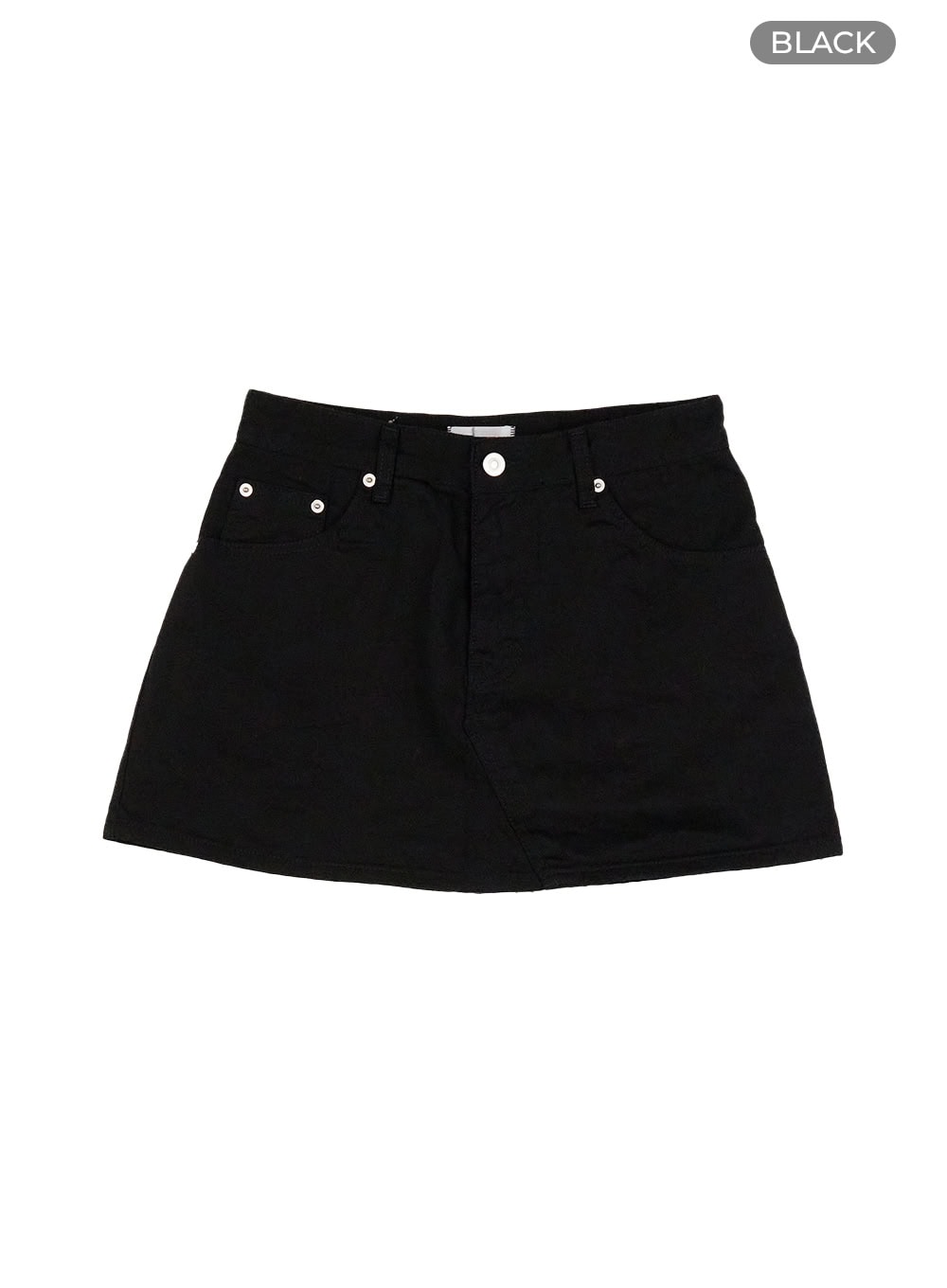 cotton-mini-skirt-cu410 / Black