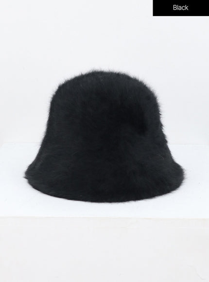 soft-plush-bucket-hat-in302 / Black