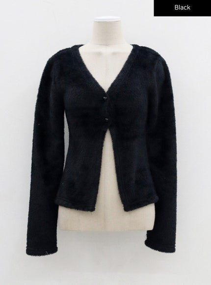 Teddy Cardigan Tube Top And Mini Skirt Set CJ325