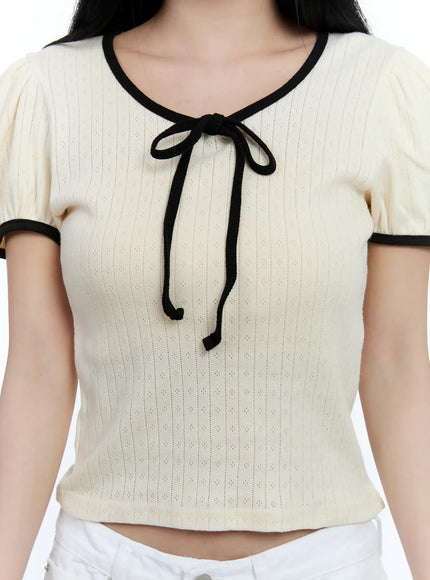 puff-sleeve-ribbon-tie-top-cl530