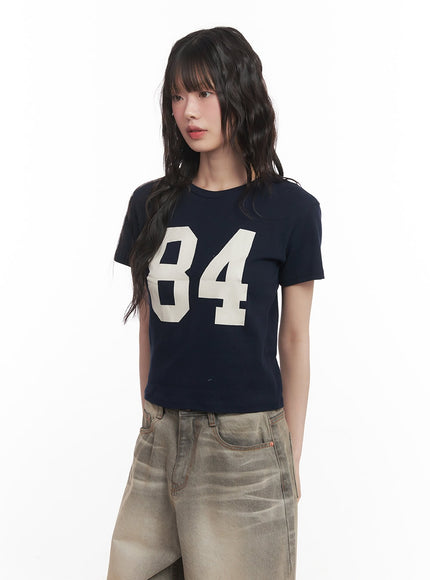 "84" Graphic Crop Tee  CM520