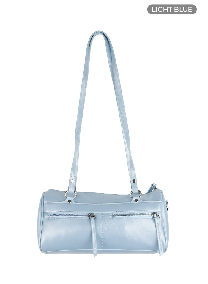 classic-faux-leather-shoulder-bag-cu405 / Light blue
