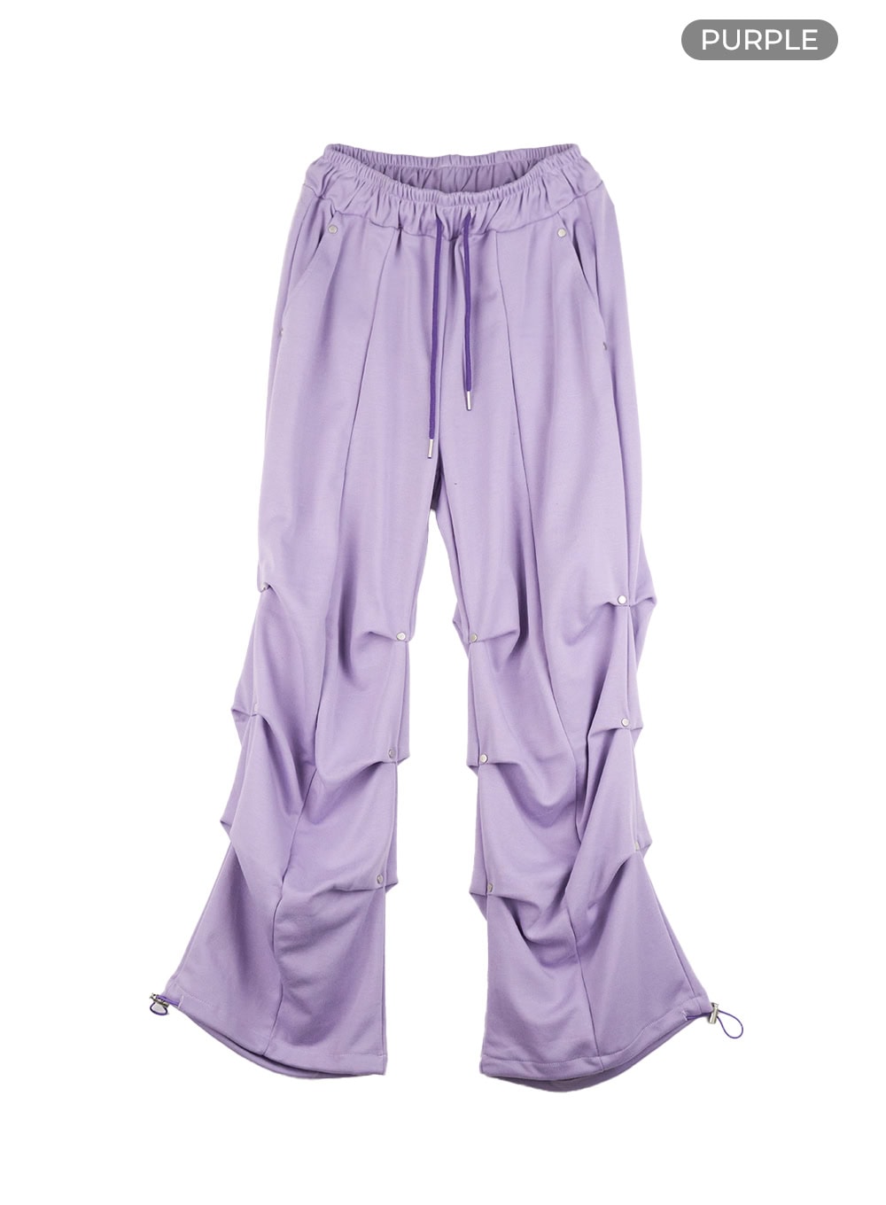 cotton-pintuck-banded-sweatpants-cs405 / Purple