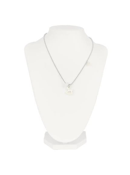 rocking-horse-tassel-necklace-f502 / White