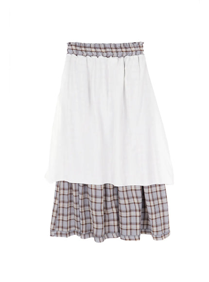 plaid-flare-maxi-skirt-cy519