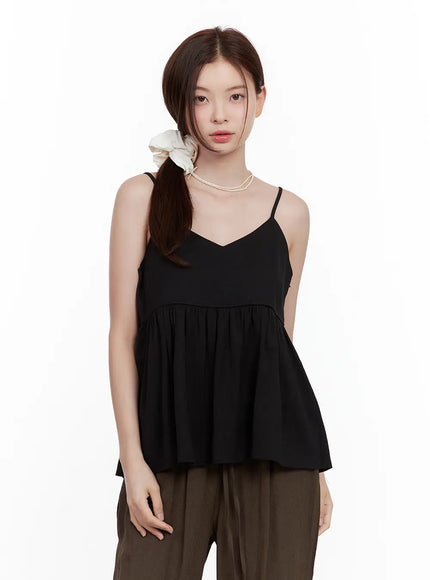 casual-flowy-v-neck-tank / Black