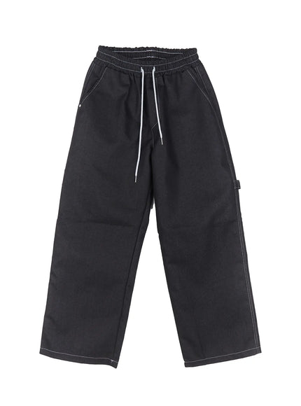 gawon-carpenter-wide-leg-jeans-cu517 / Black