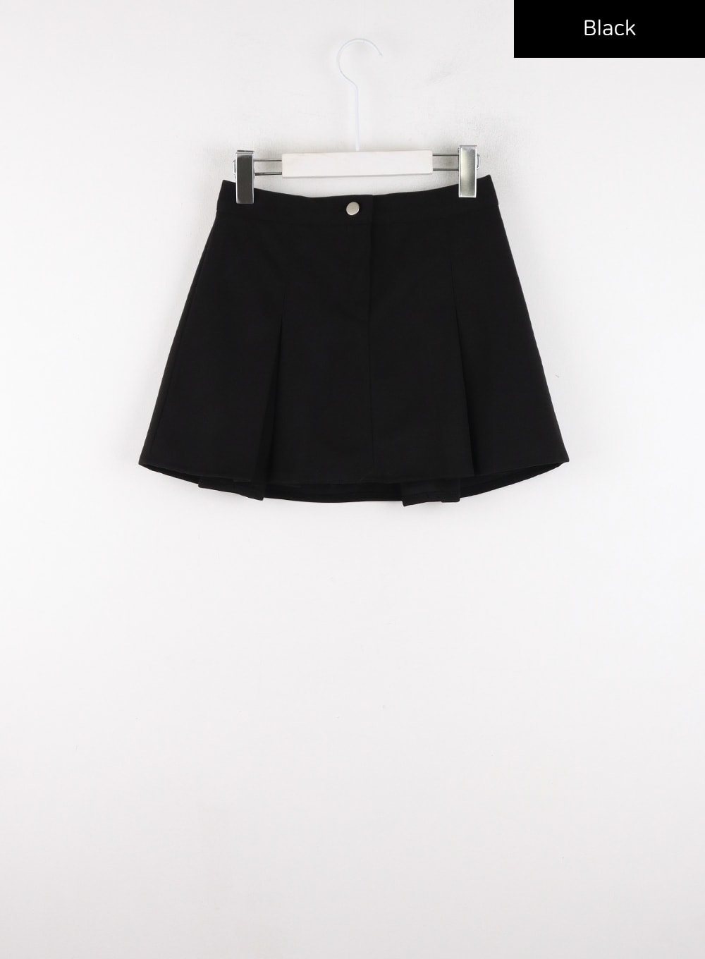 fleece-pleated-mini-skirt-cd304 / Black