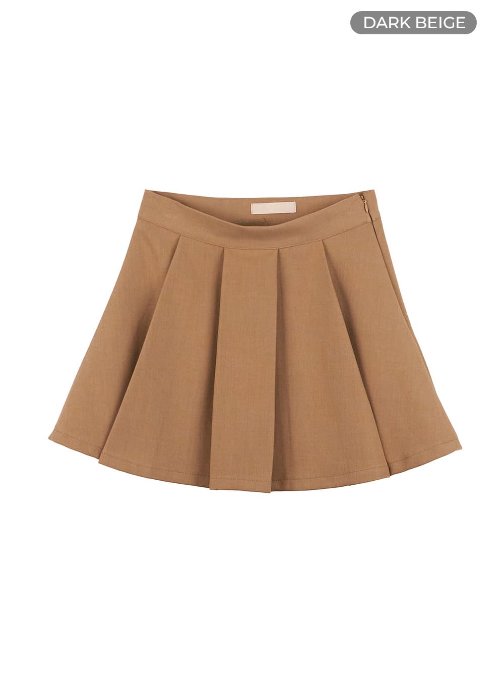 pleated-solace-mini-skirt-oo407 / Dark beige