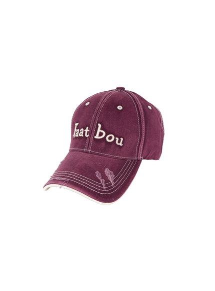 vintage-embroidered-baseball-cap-ca517 / Dark red