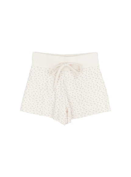 floral-print-banded-shorts-cm527 / Light beige