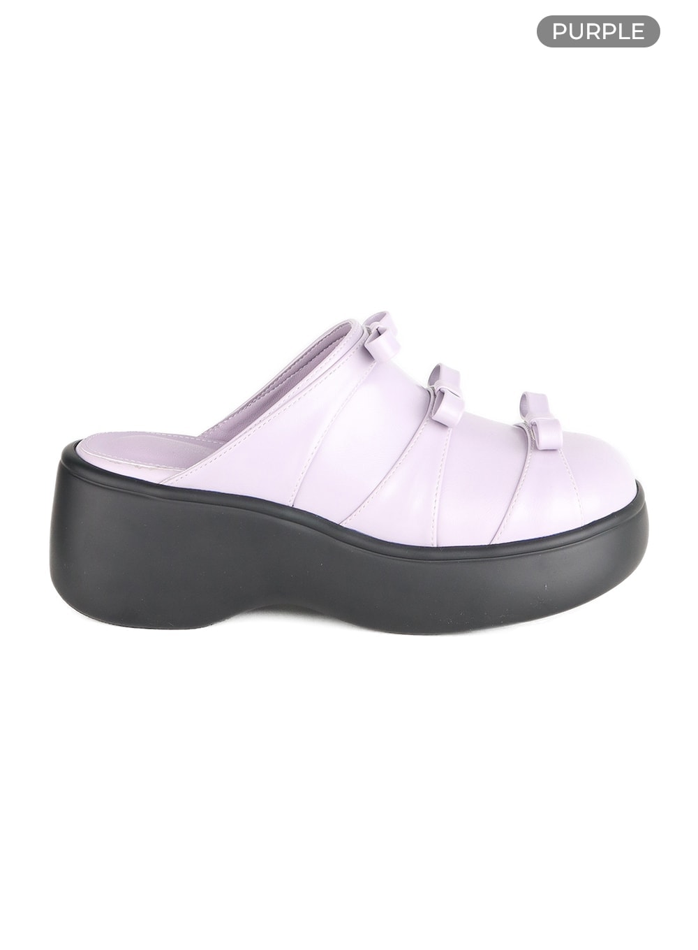 faux-leather-mule-shoes-cm411 / Purple