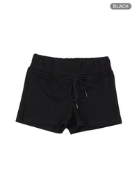 banding-cotton-micro-shorts-cy430 / Black
