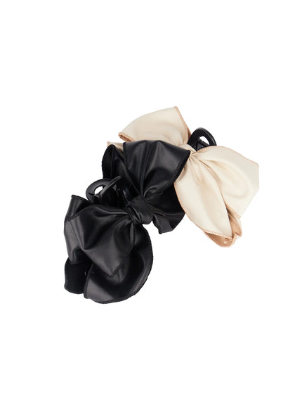 eco-leather-bow-claw-clip-f502