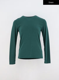 regular-fit-long-sleeve-t-shirt-oo323 / Green