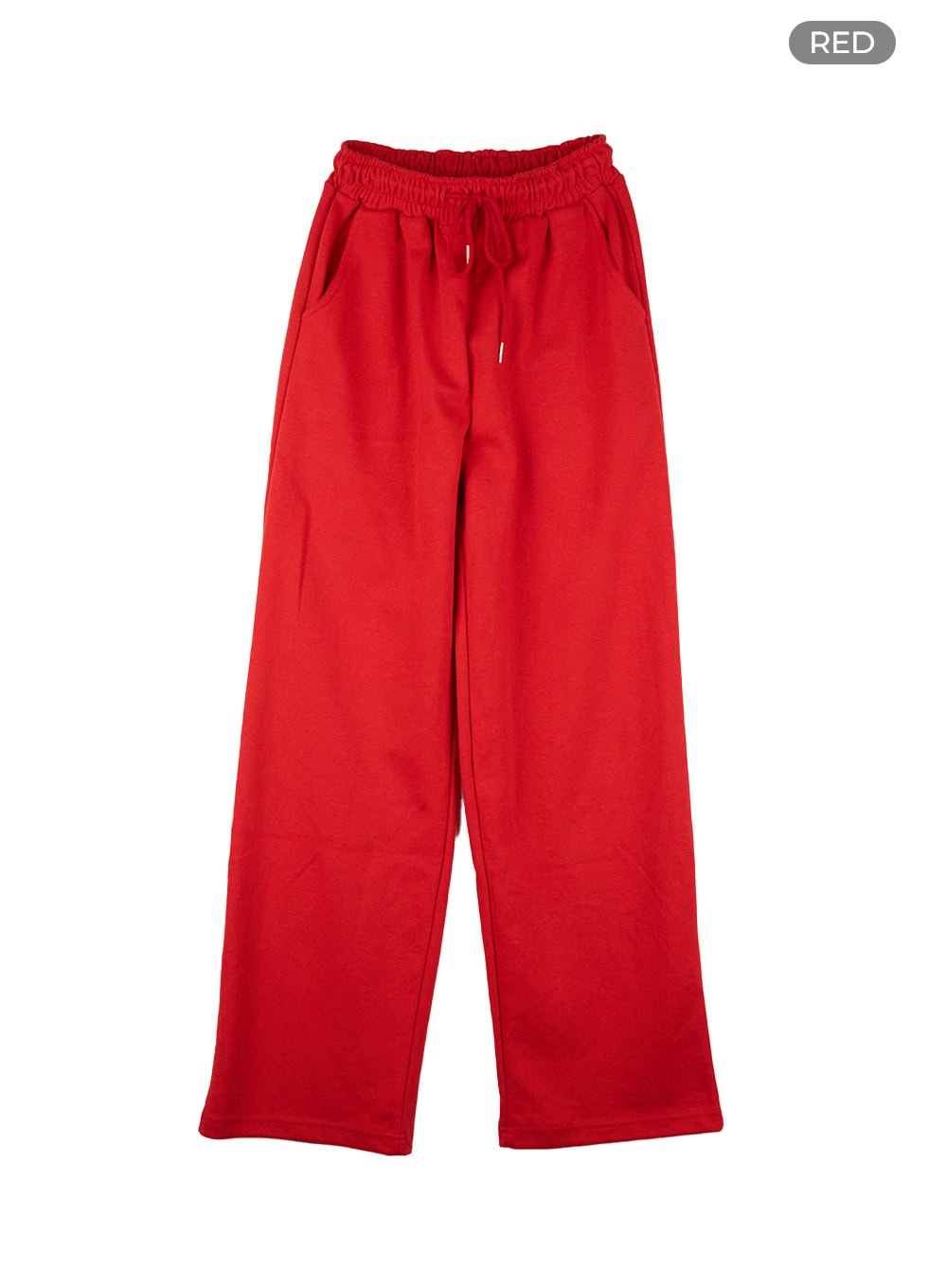 relaxed-fit-banded-cotton-sweatpants-cs426 / Red