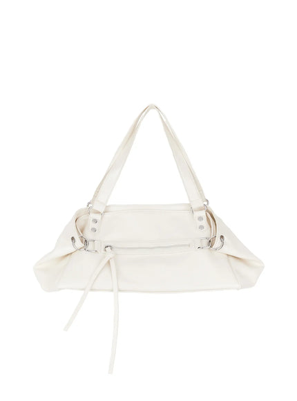 chic-vegan-leather-shoulder-bag-cm526 / White