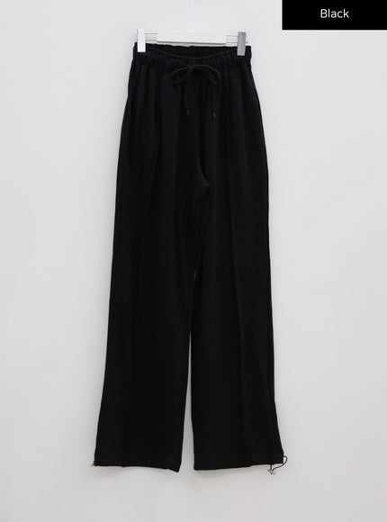 Pin-tuck Wide Leg Sweat Pants CU7
