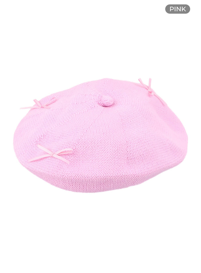 ribbon-beret-oy413 / Pink