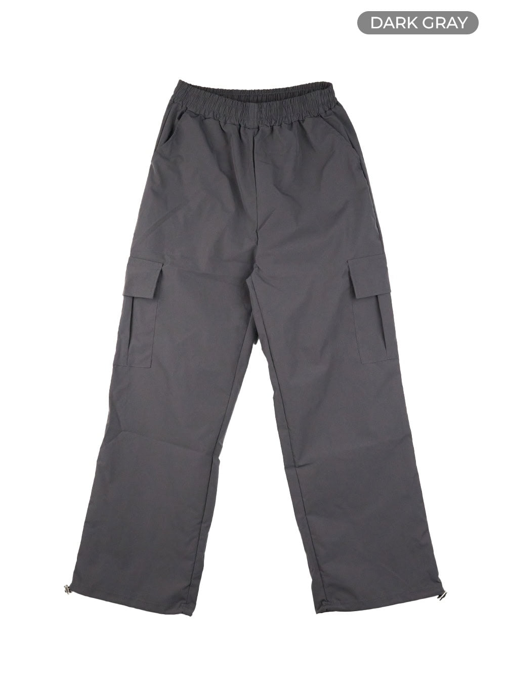 solid-string-waist-cargo-pants-cl412 / Dark gray
