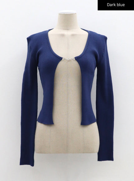 Ribbed Knit Cardigan CM303