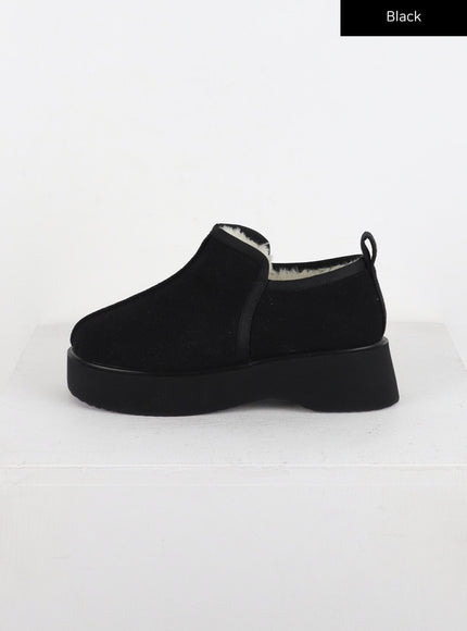 suede-platform-loafers-cd318 / Black