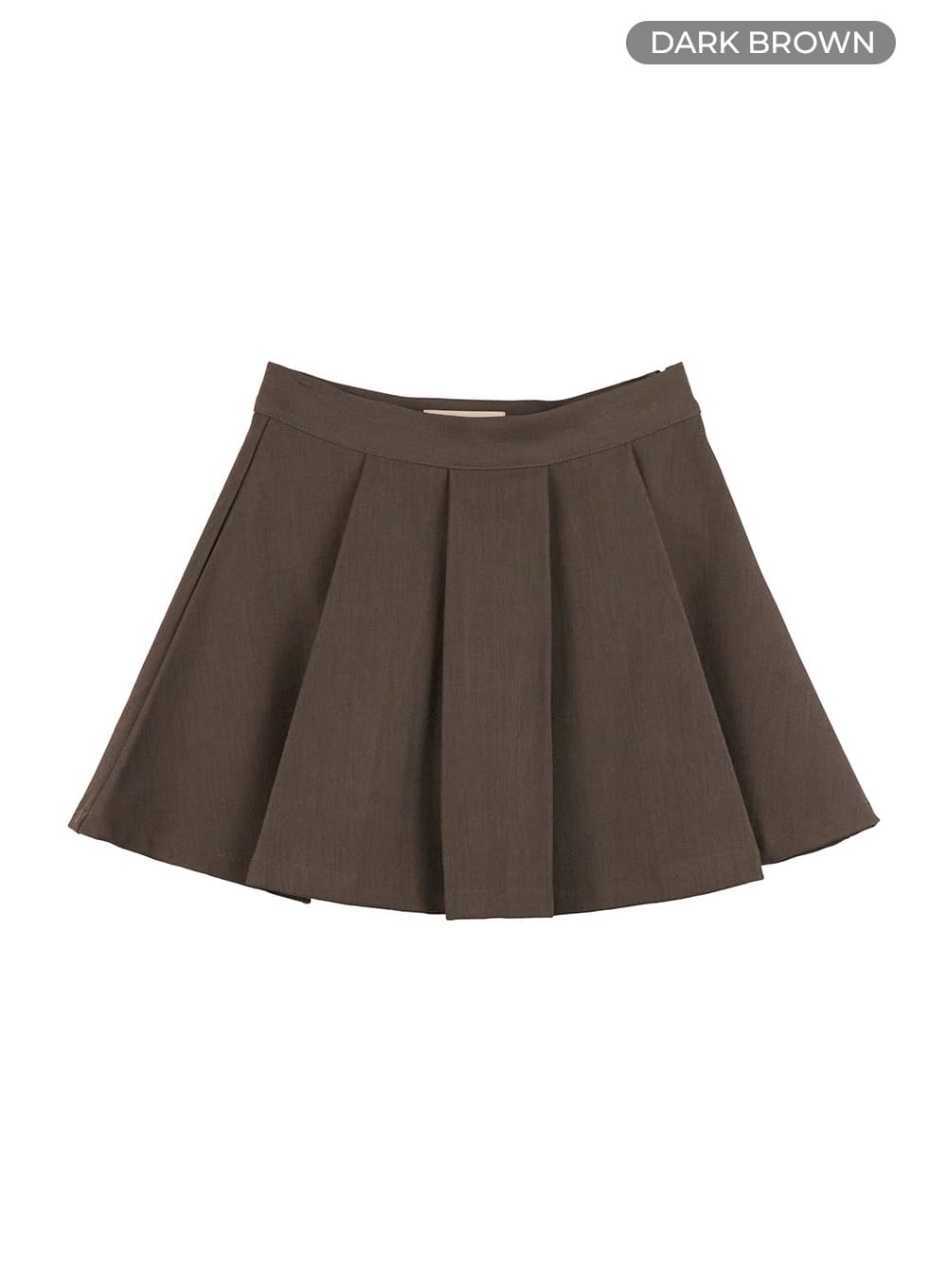 pleated-solace-mini-skirt-oo407 / Dark brown