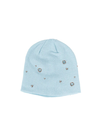 studded-rivet-beanie-cy519 / Light blue