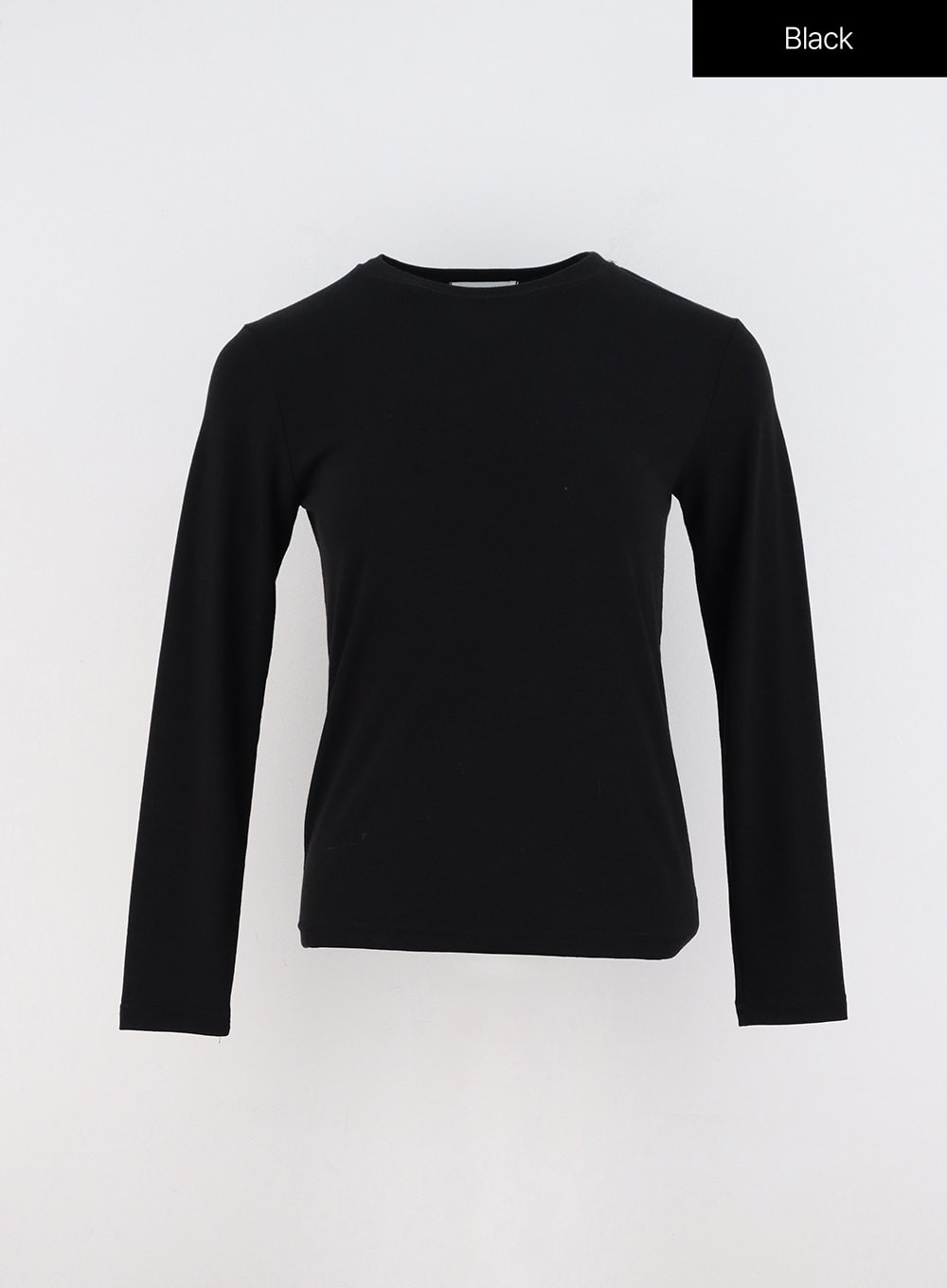 regular-fit-long-sleeve-t-shirt-oo323 / Black
