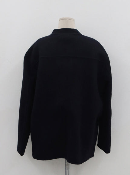 Button Round Neck Coat BN10