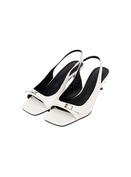 buckle-strap-kitten-heels-sandals-ca507 / White
